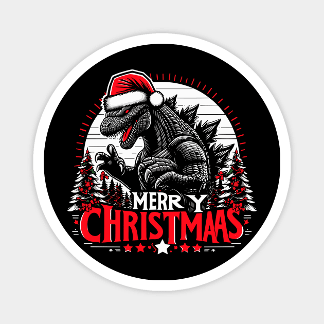 Godzilla - xmas Magnet by Rizstor